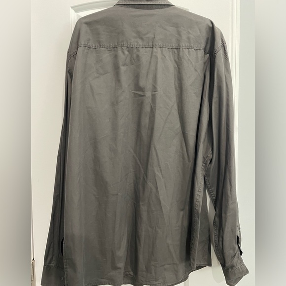 Calvin Klein XXL dark grey long sleeve button down - Picture 3 of 4
